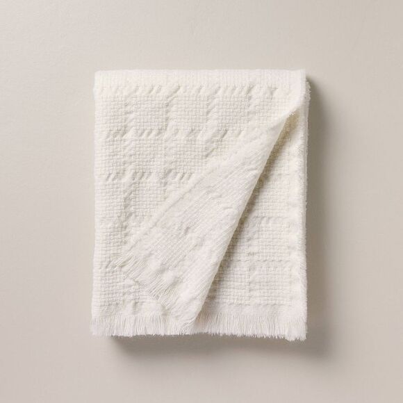 Hearth & Hand with Magnolia Other - Woven Grid Throw Blanket Sour Cream - Hearth & Han Cream